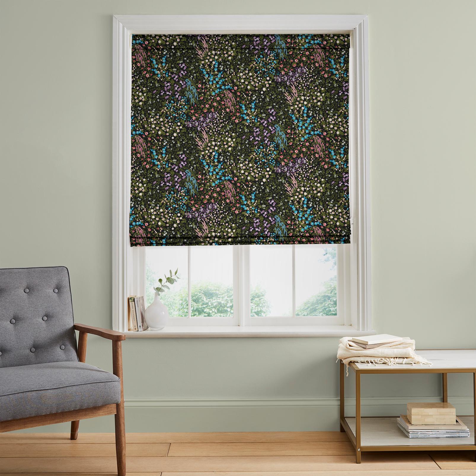 Painterly Flora Black Roman Blind - 142562rom_ROOMSET_01.jpg