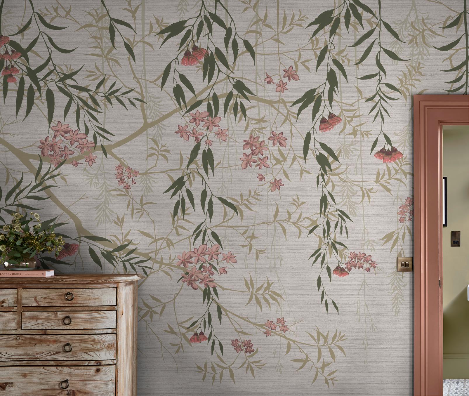 Obassia Dawn Bespoke Mural in a Roomset