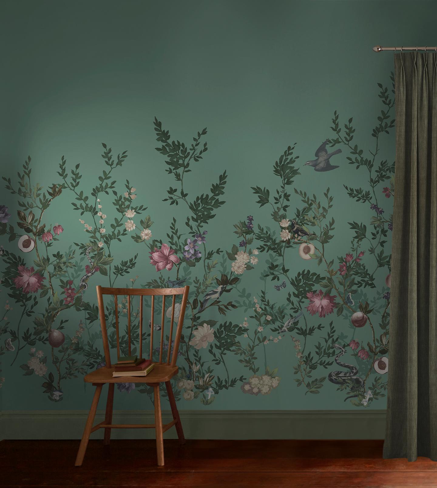 Allurium Vintage Bespoke Mural in a Roomset