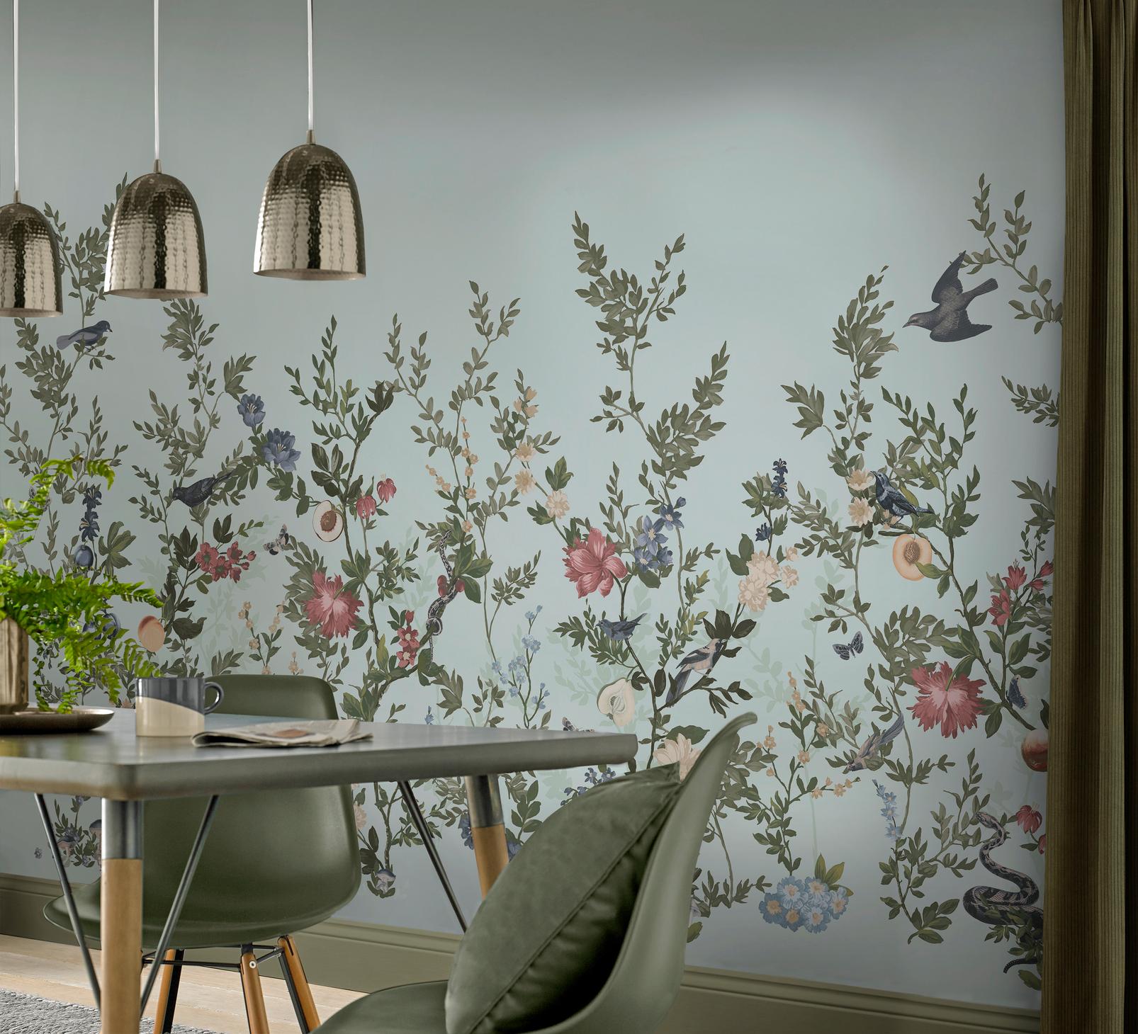 Allurium Sky Bespoke Mural in a Roomset