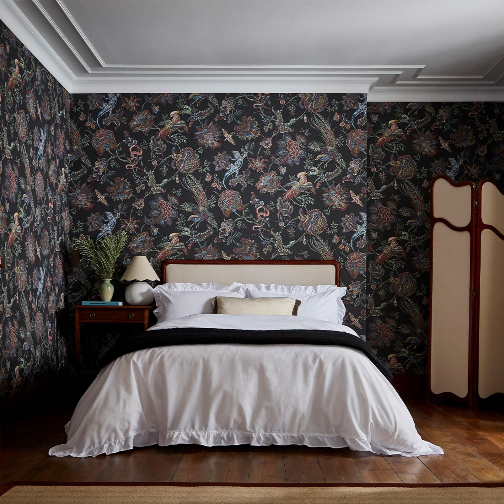 Eternal Weave Black Wallpaper (Set of 2) - 143235_ROOMSET_01.jpg