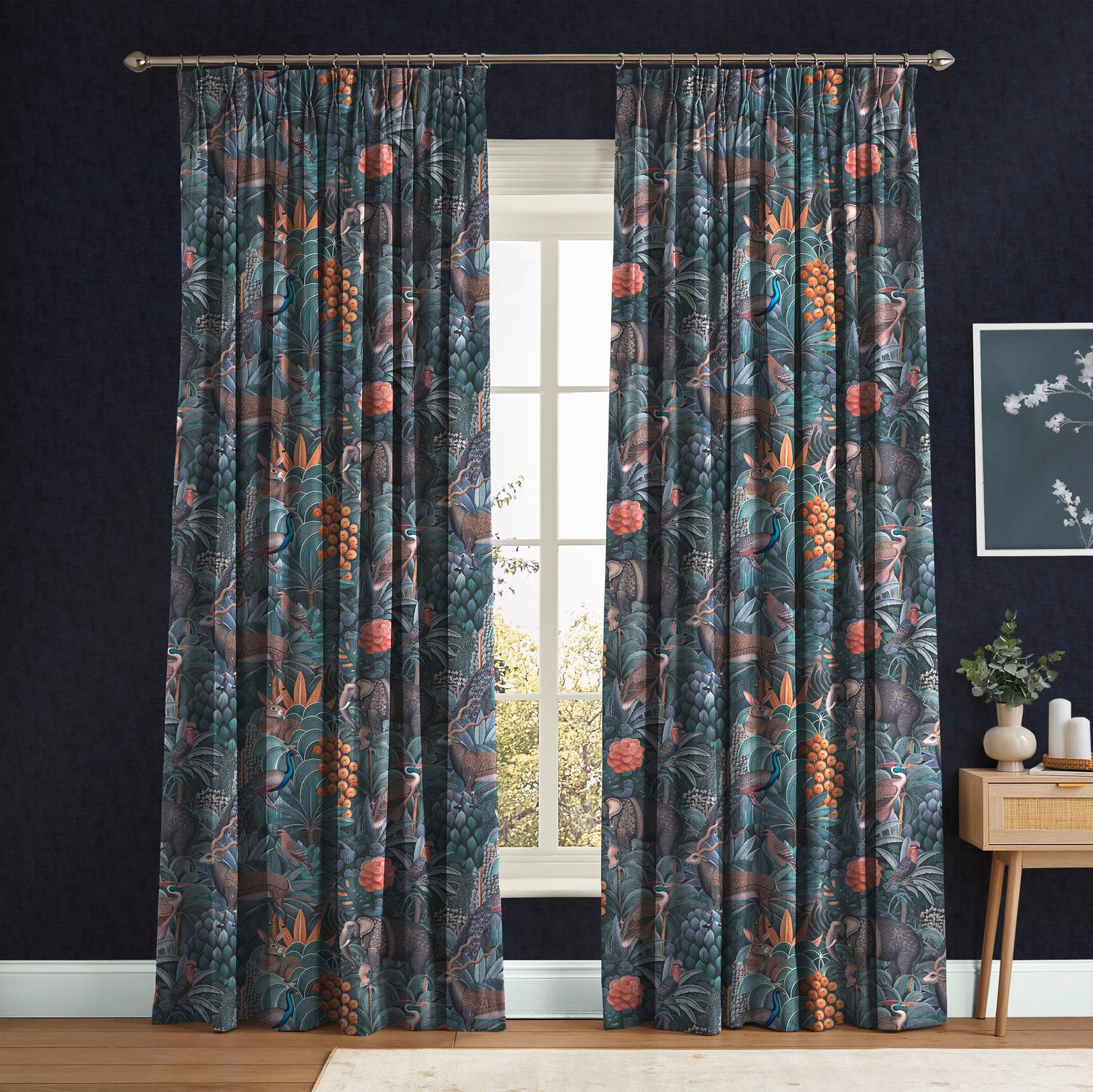 Jungle Jamboree Navy Curtain - 142554cur_ROOMSET_01.jpg