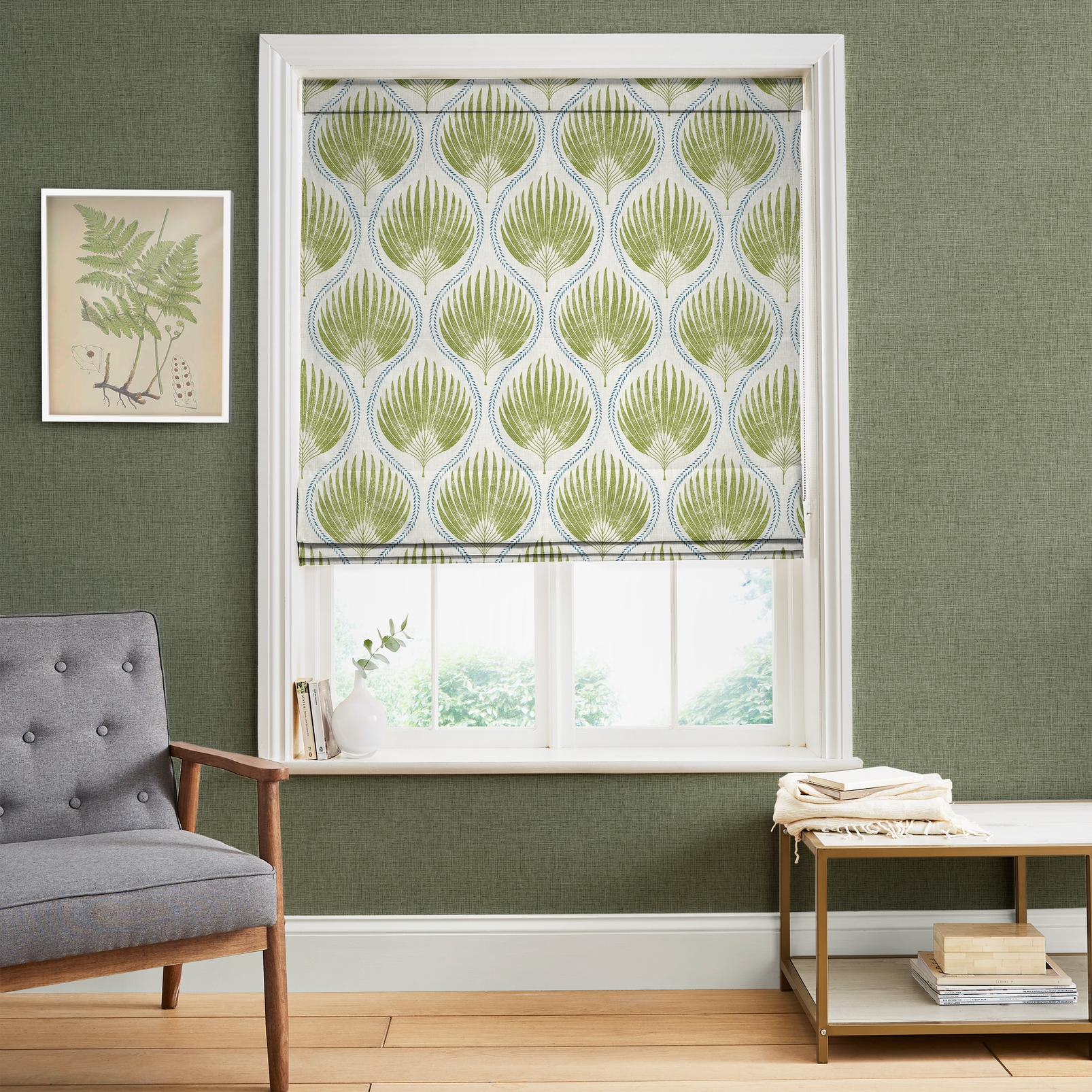 Lissome Leaf Olive Roman Blind - 142679rom_ROOMSET_01.jpg