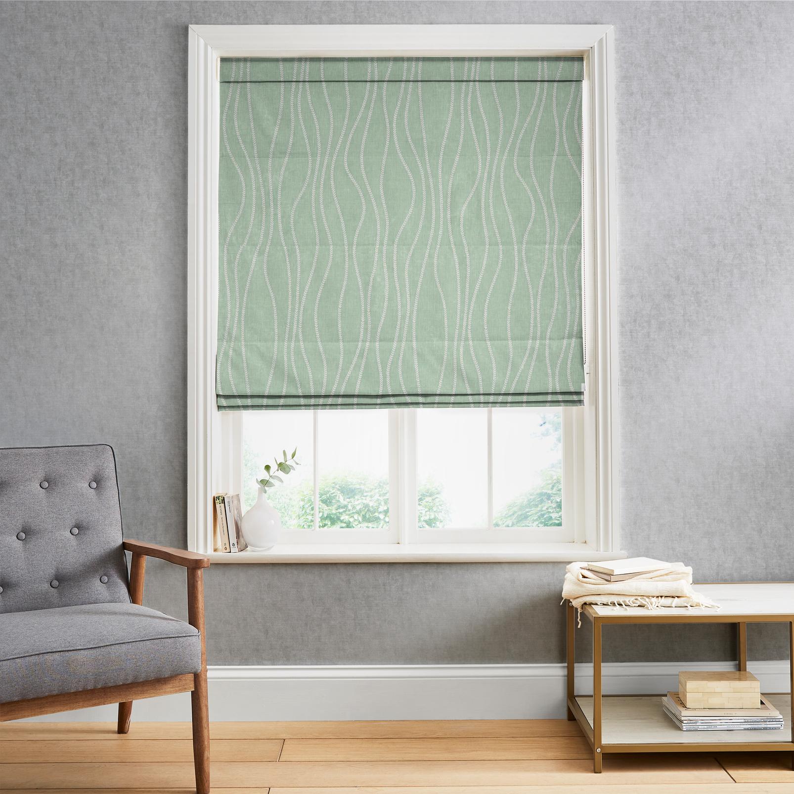 Amara Opal Roman Blind in a Roomset