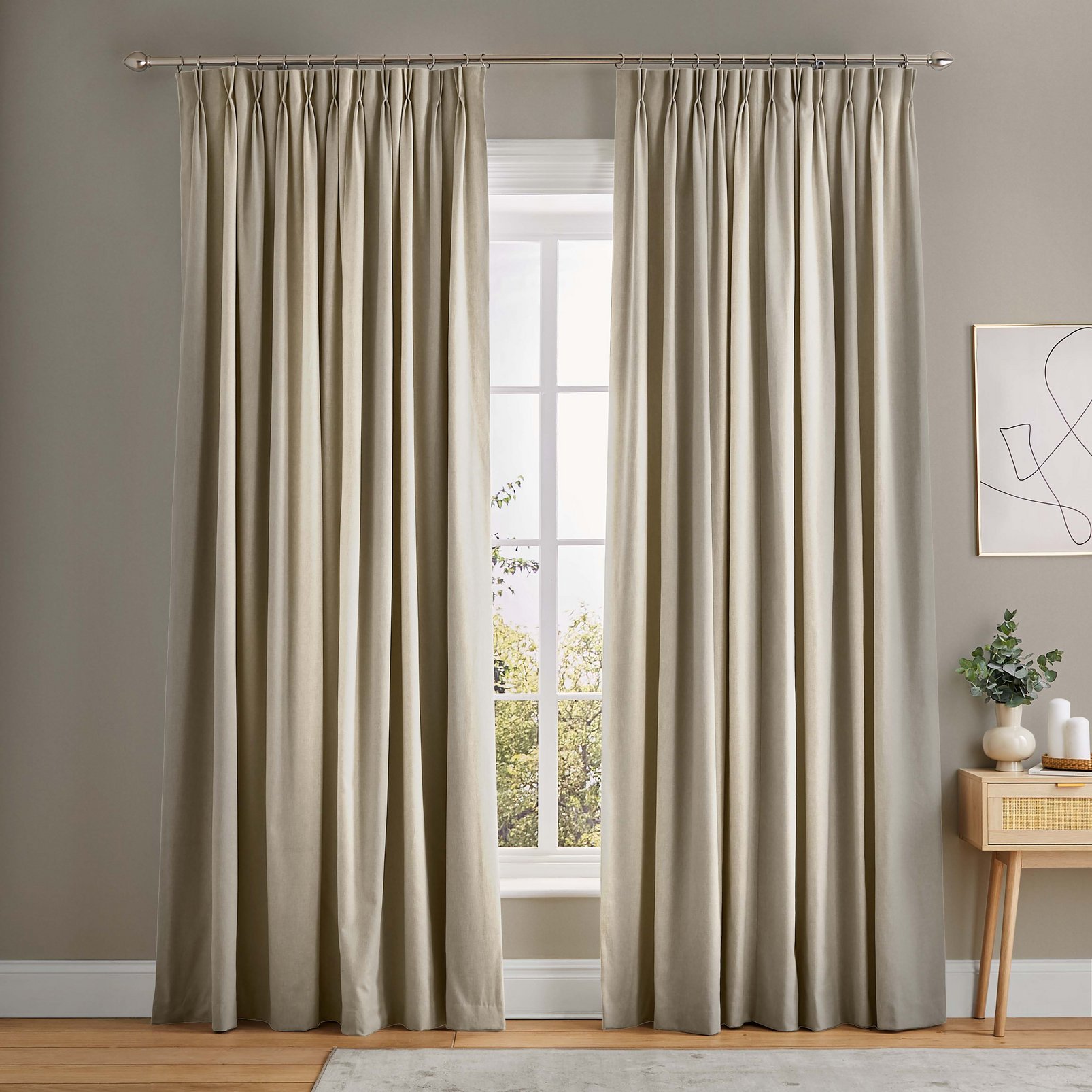 Opulence Cream Curtains in a Roomset