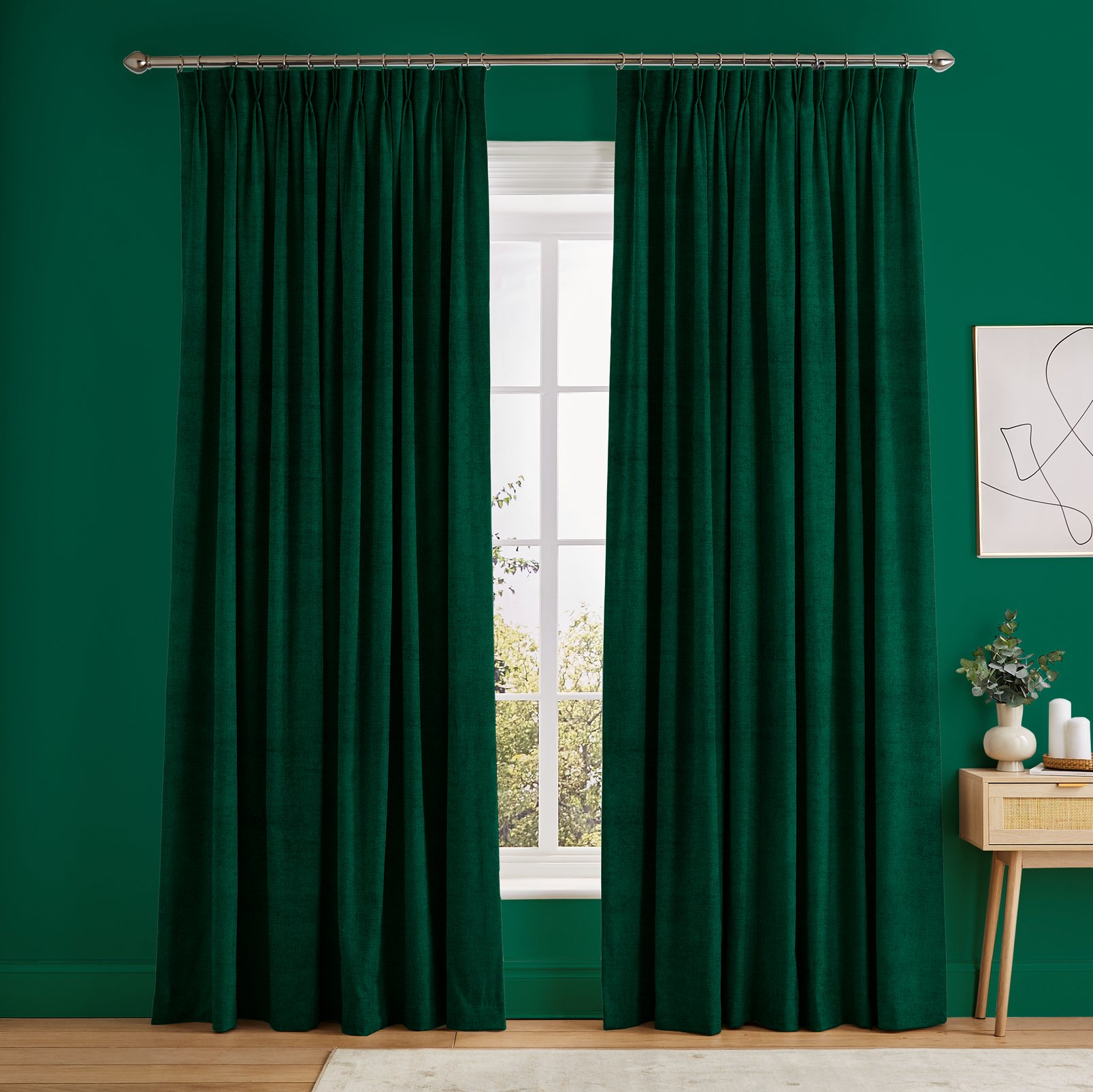 Serenity Bottle Green Curtains - 116205cur_ROOMSET.jpg