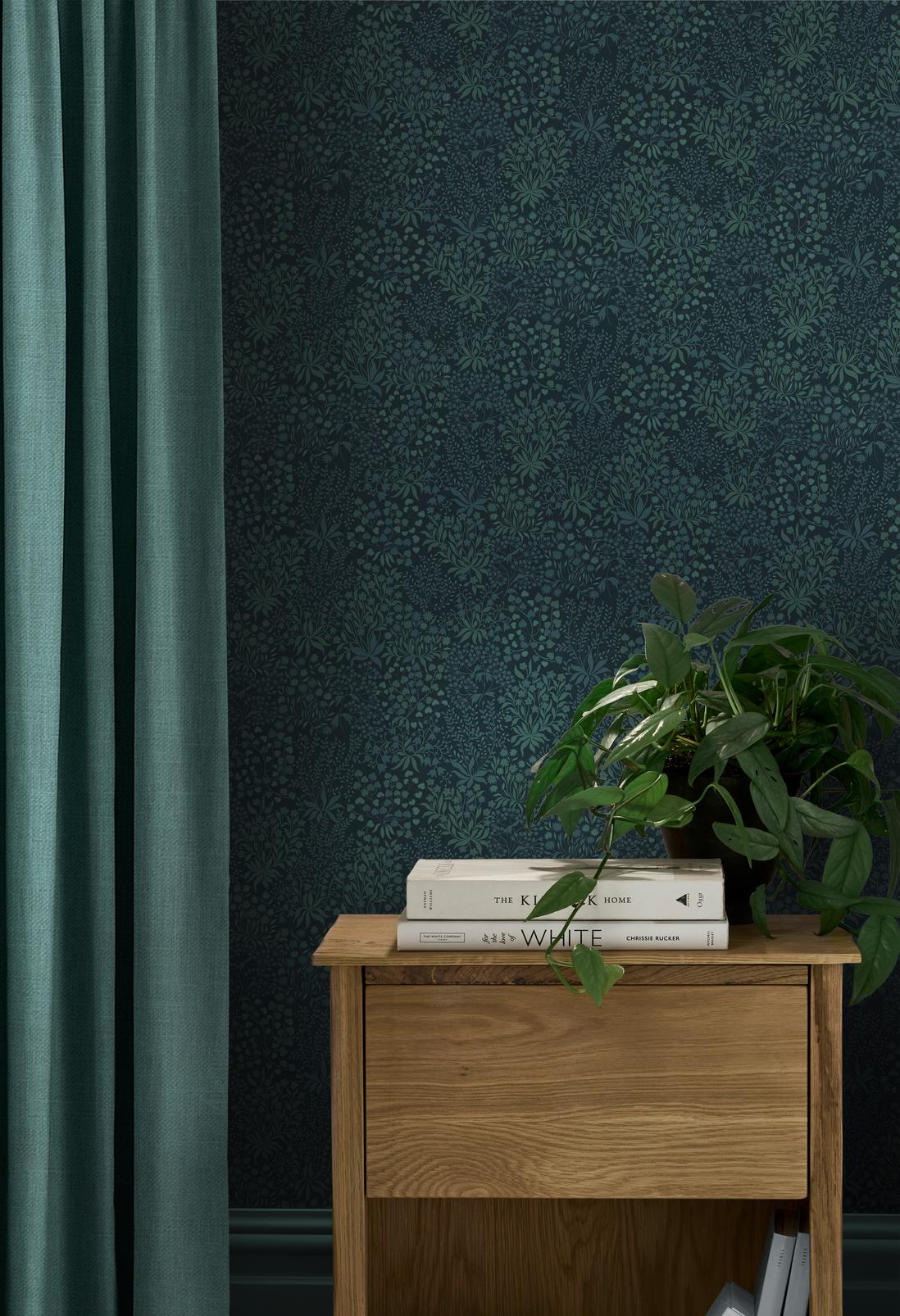 Daisyfield Petrol Wallpaper - 143542_ROOMSET_01.jpg