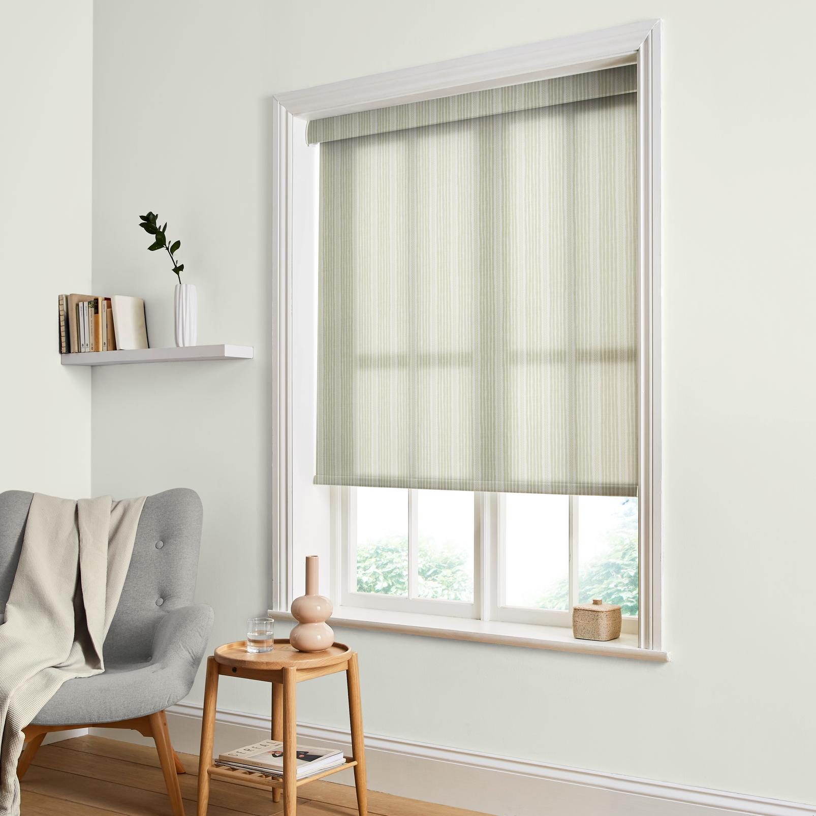 Willow Path Stripe Sage Blackout Sample - 143685rol_ROOMSET_Willow_Path_Stripe_Sage_Roller_Blind_108796_Angel_Dust.jpg