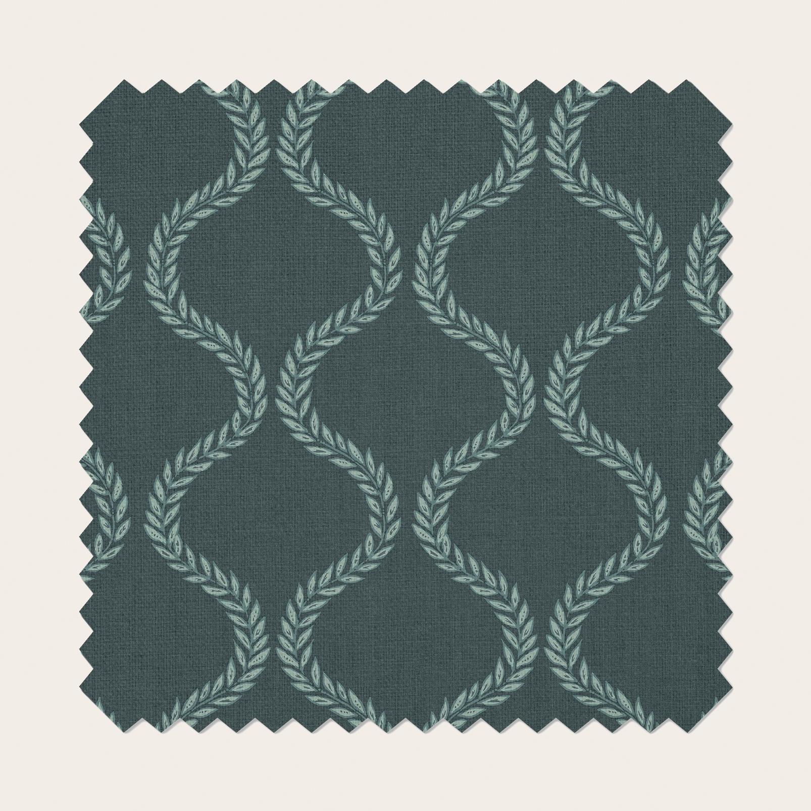 Laurel Leaf Trellis Petrol Roller Blind - 143670rol_TILE_01.jpg