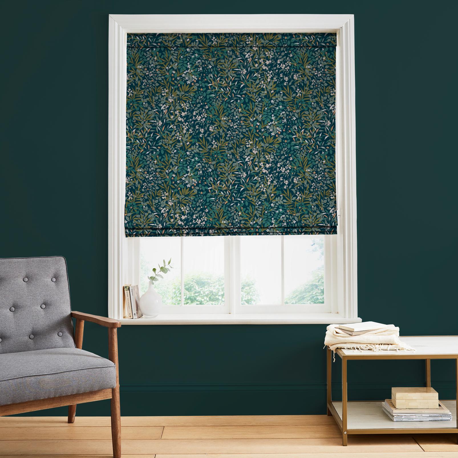 Reverie Navy Roman Blind - 143642rom_ROOMSET_Reverie_Navy_145268_Petrol.jpg