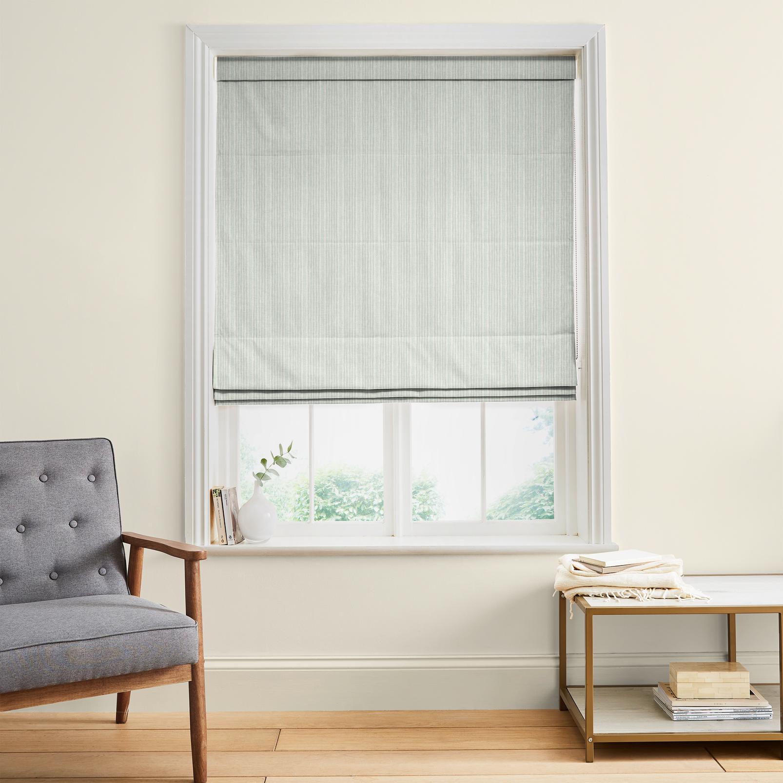 Willow Path Stripe Mist Roman Blind - 143681rom_ROOMSET_Willow_Path_Stripe_Mist_108796_Angel_Dust.jpg