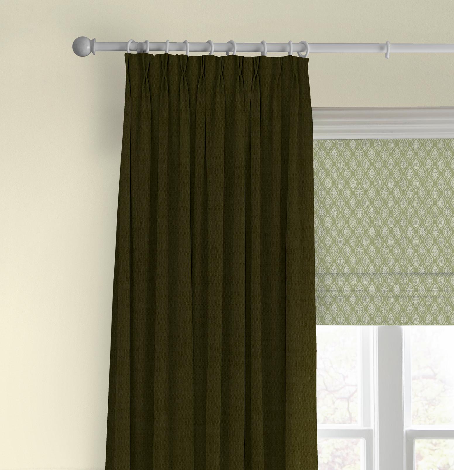 Edo Dark Sage Roman Blind - 143660rom_CAMEO_Edo_Dark_Sage_140134_Whitaker_Olive_109025_Blanc.jpg