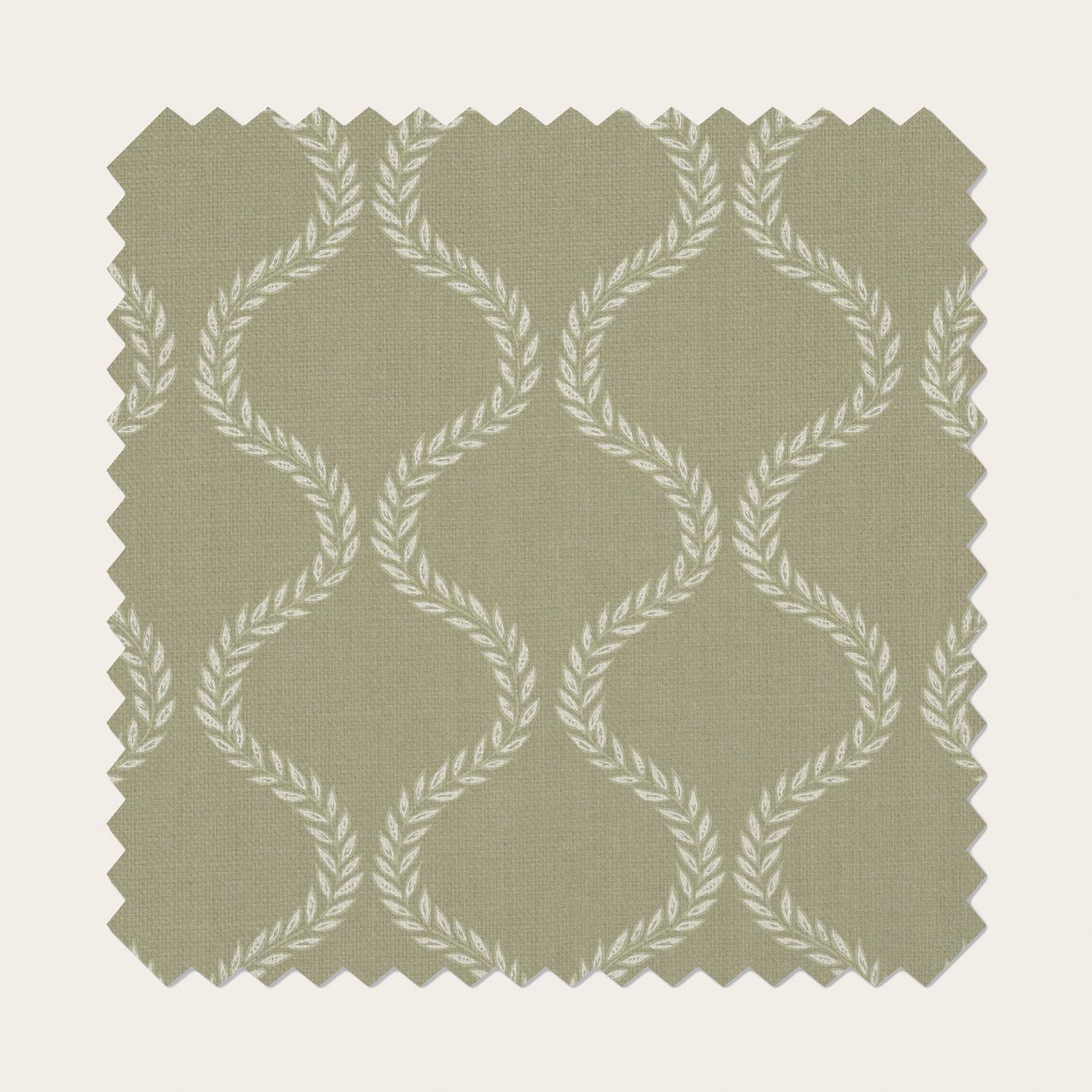 Laurel Leaf Trellis Sage Light Filtering Sample - 143673rol_TILE_01.jpg