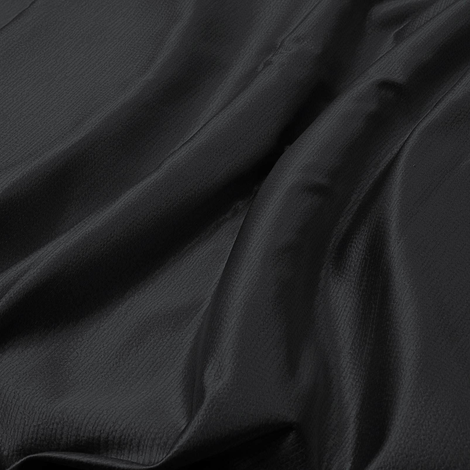 Ethereal Black Curtains fabric close up image