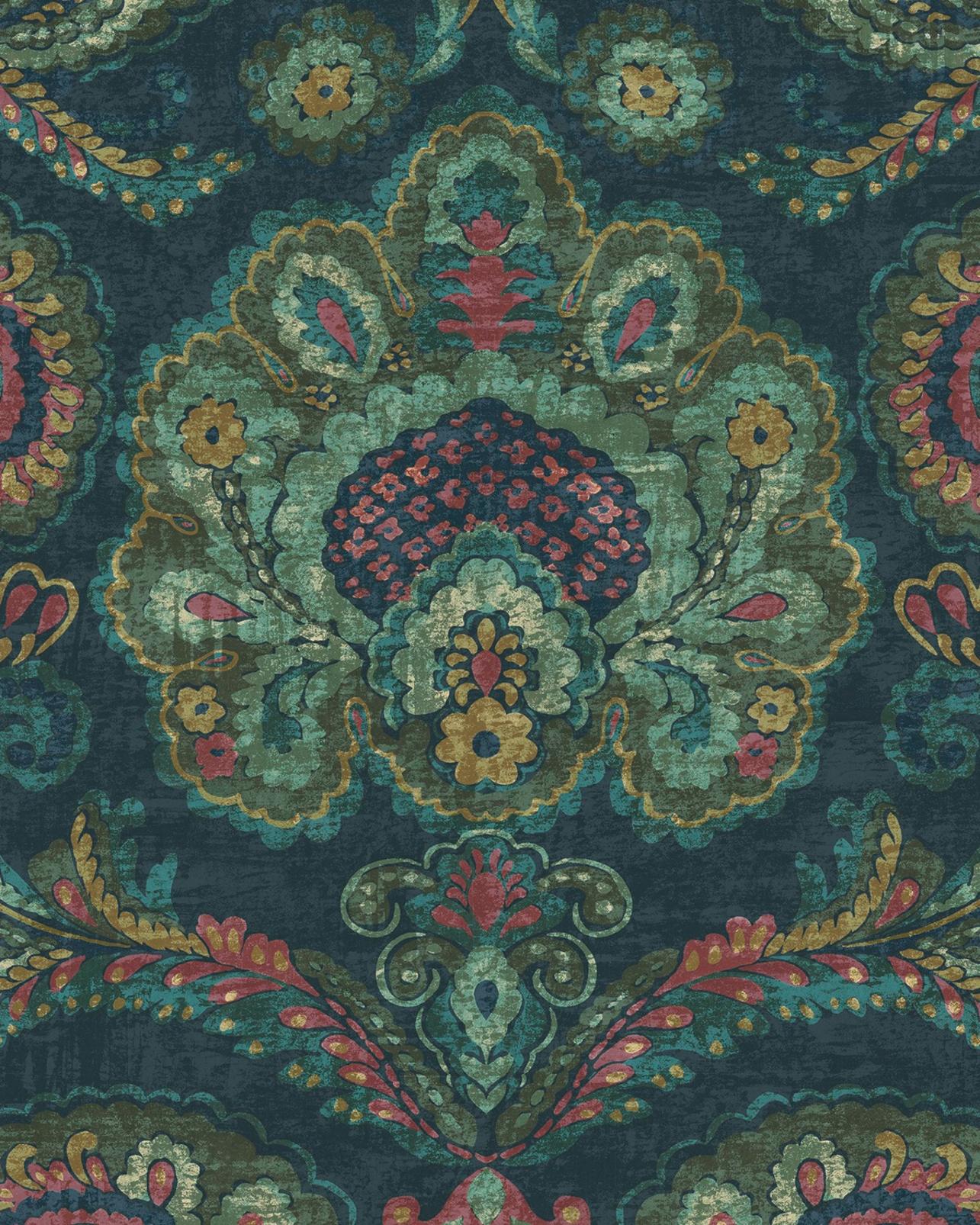 Paisley Tapestry Teal Bespoke Mural - 145368_TILE_01.jpg