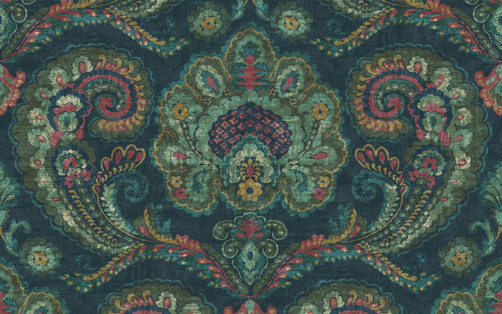 Paisley Tapestry Teal Bespoke Mural - 145368_MAINTILE_01.jpg