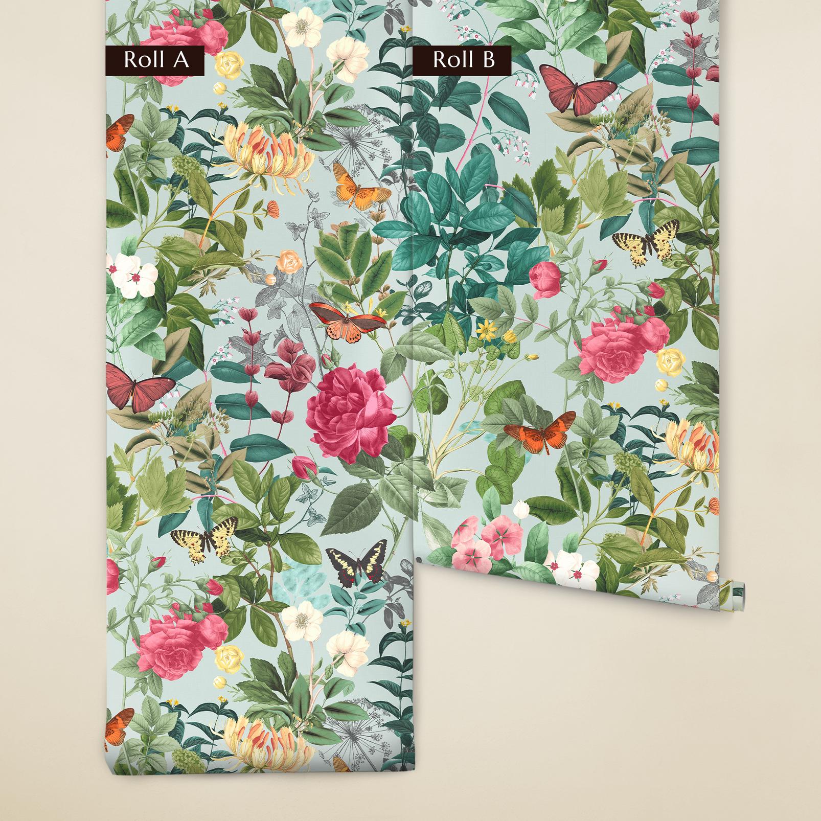 Bodnant Garden Duck Egg Wallpaper (Set of 2) - 143504_DETAIL_01.jpg