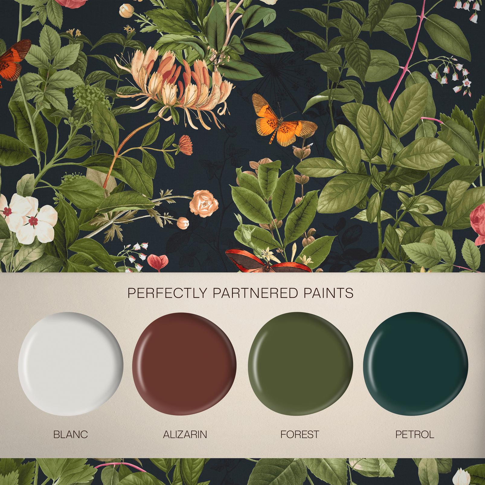 Bodnant Garden Navy Wallpaper (Set of 2) - 143505_FLATLAY_01.jpg