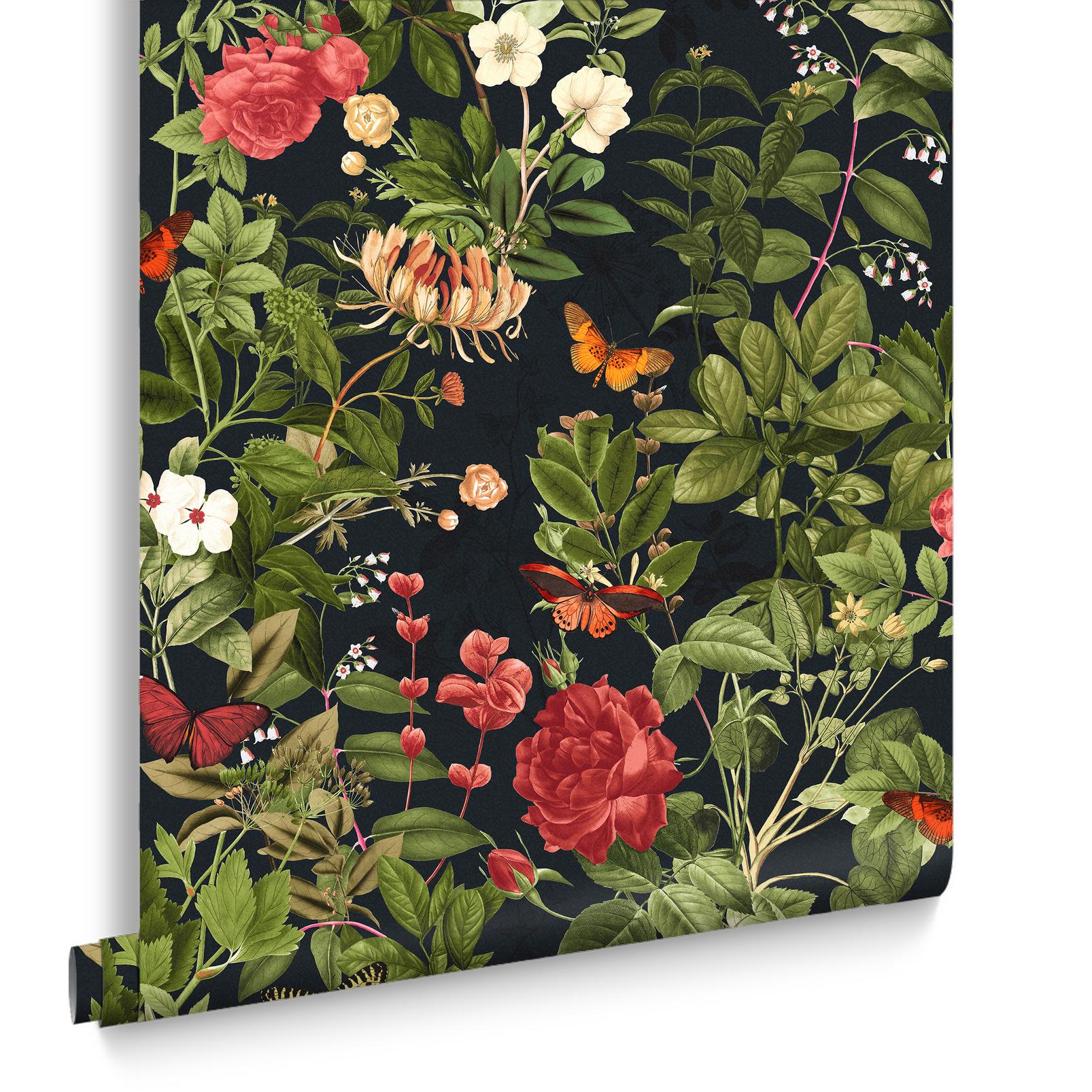 Bodnant Garden Navy Wallpaper (Set of 2) - 143505_DIGITAL ROLL_01.jpg