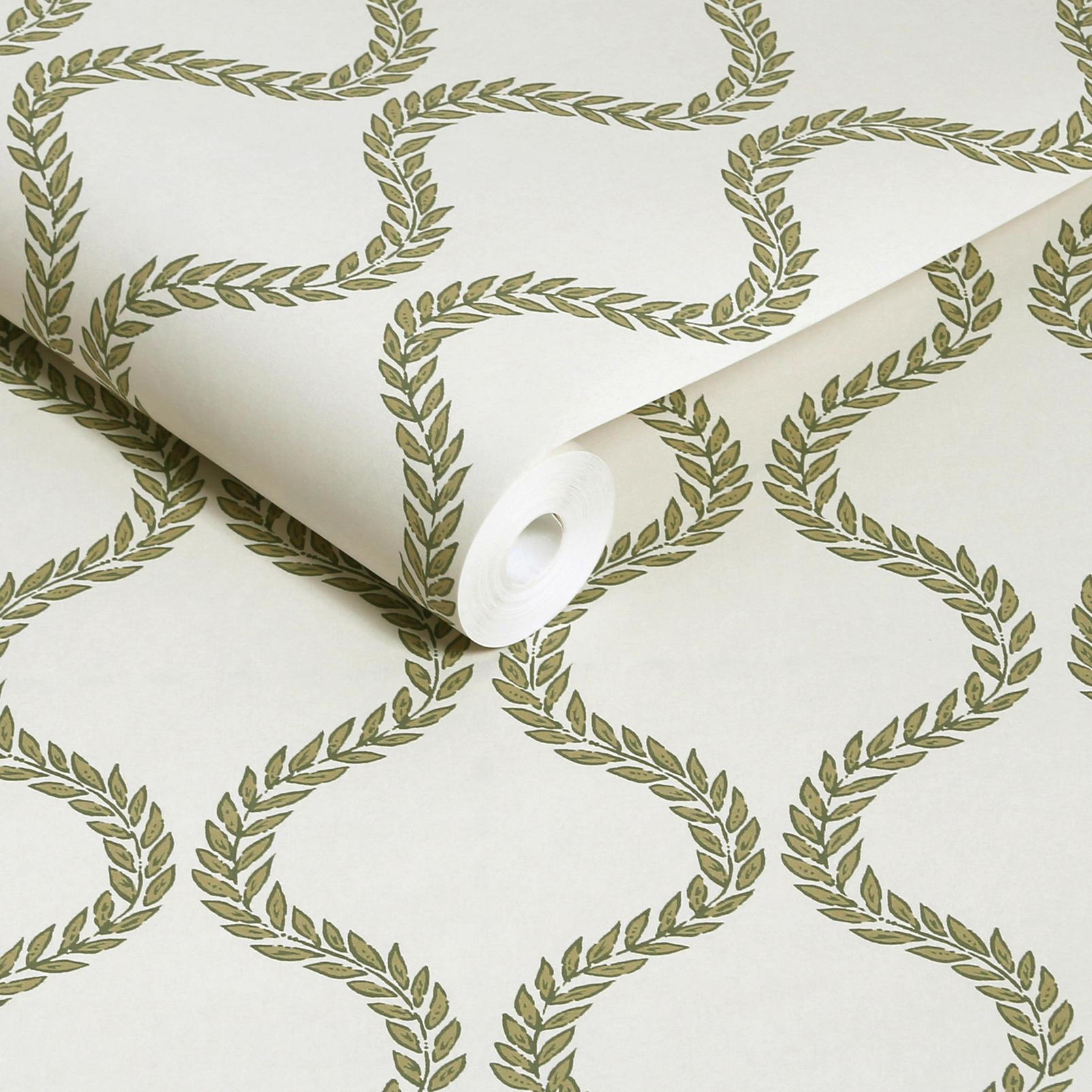 Laurel Leaf Trellis Willow Wallpaper - 143533_ROLLSHOT_01.jpg