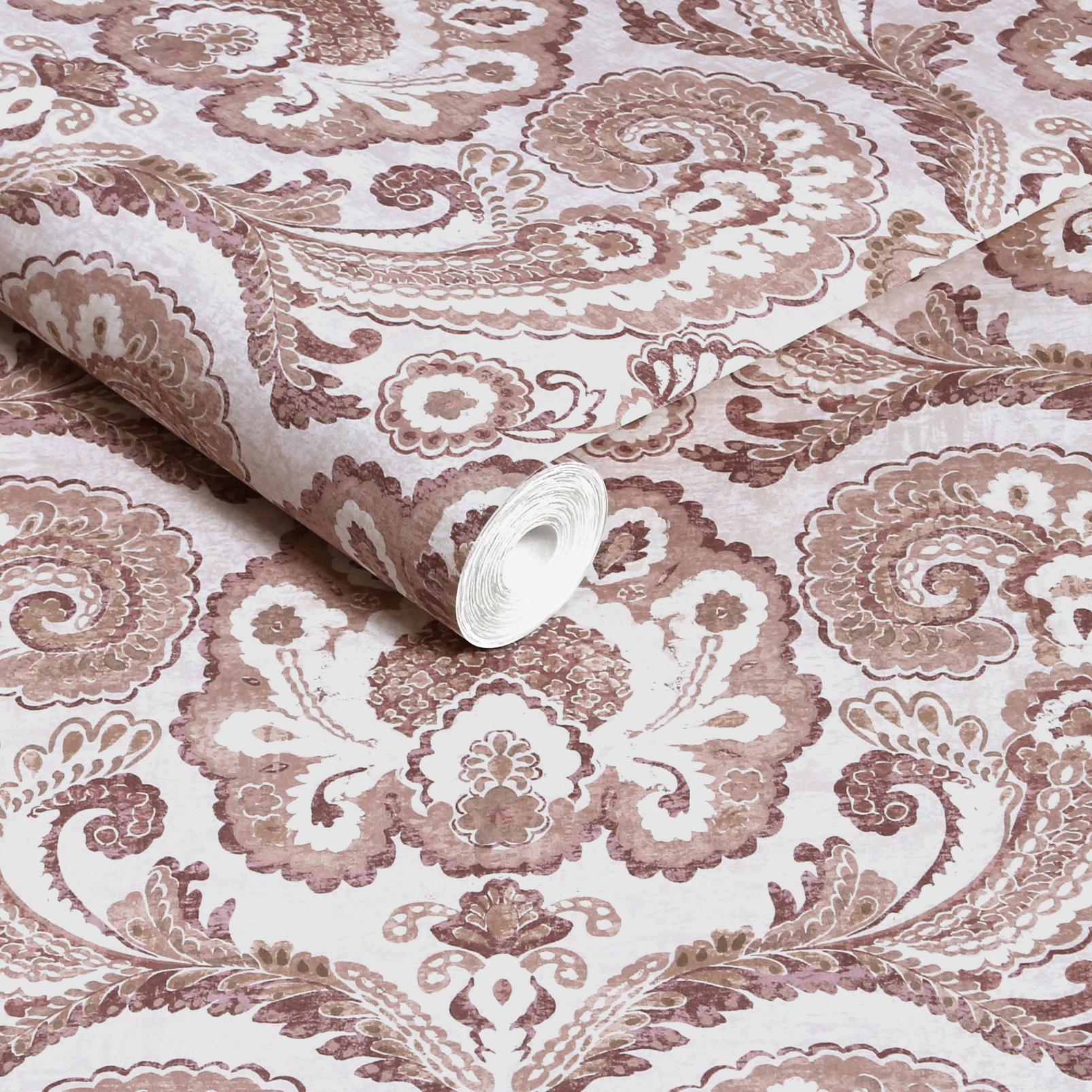 Paisley Tapestry Linen Wallpaper - 143517_ROLLSHOT_01.jpg