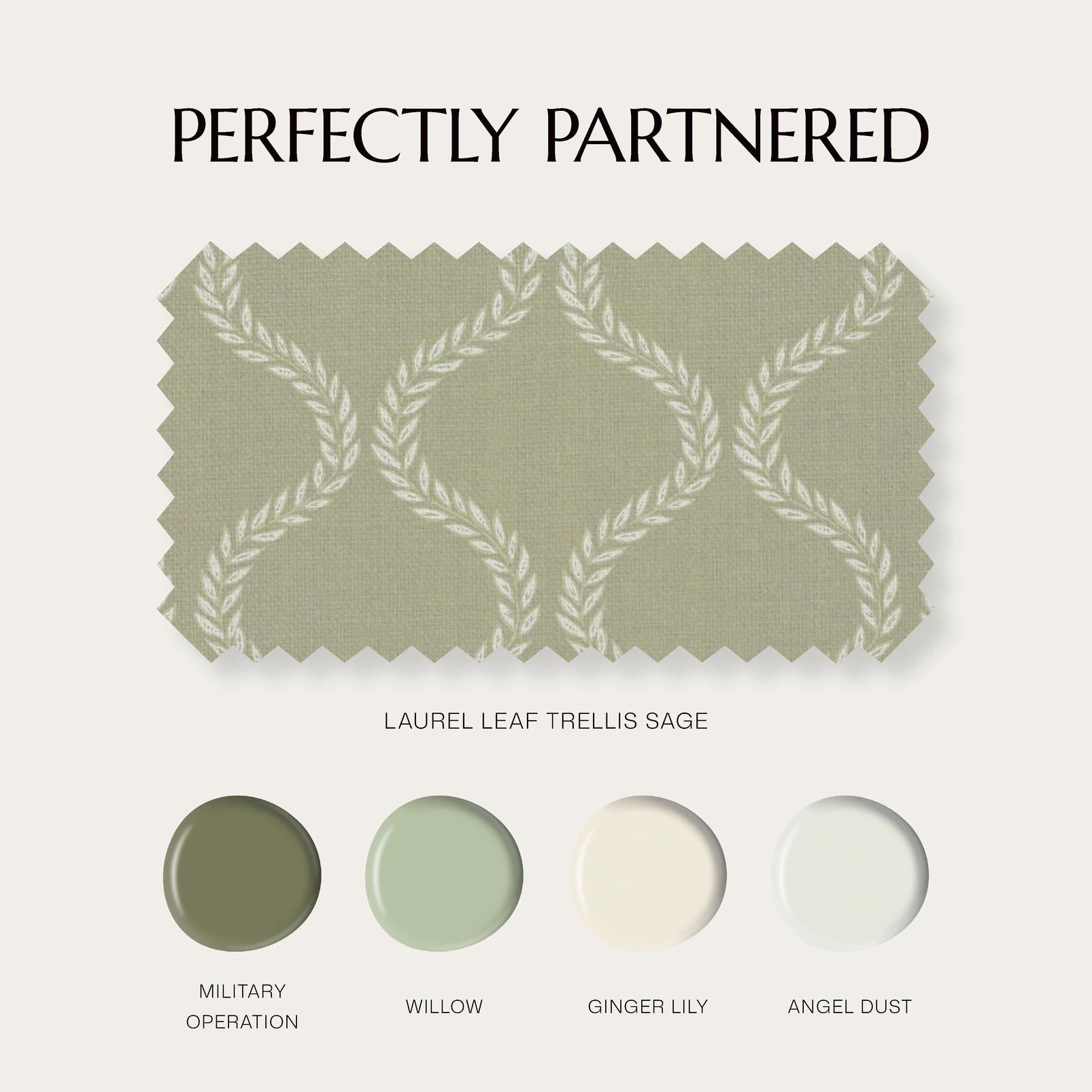 Laurel Leaf Trellis Sage Roman Blind - 143672rom_COORDINATES_01.jpg