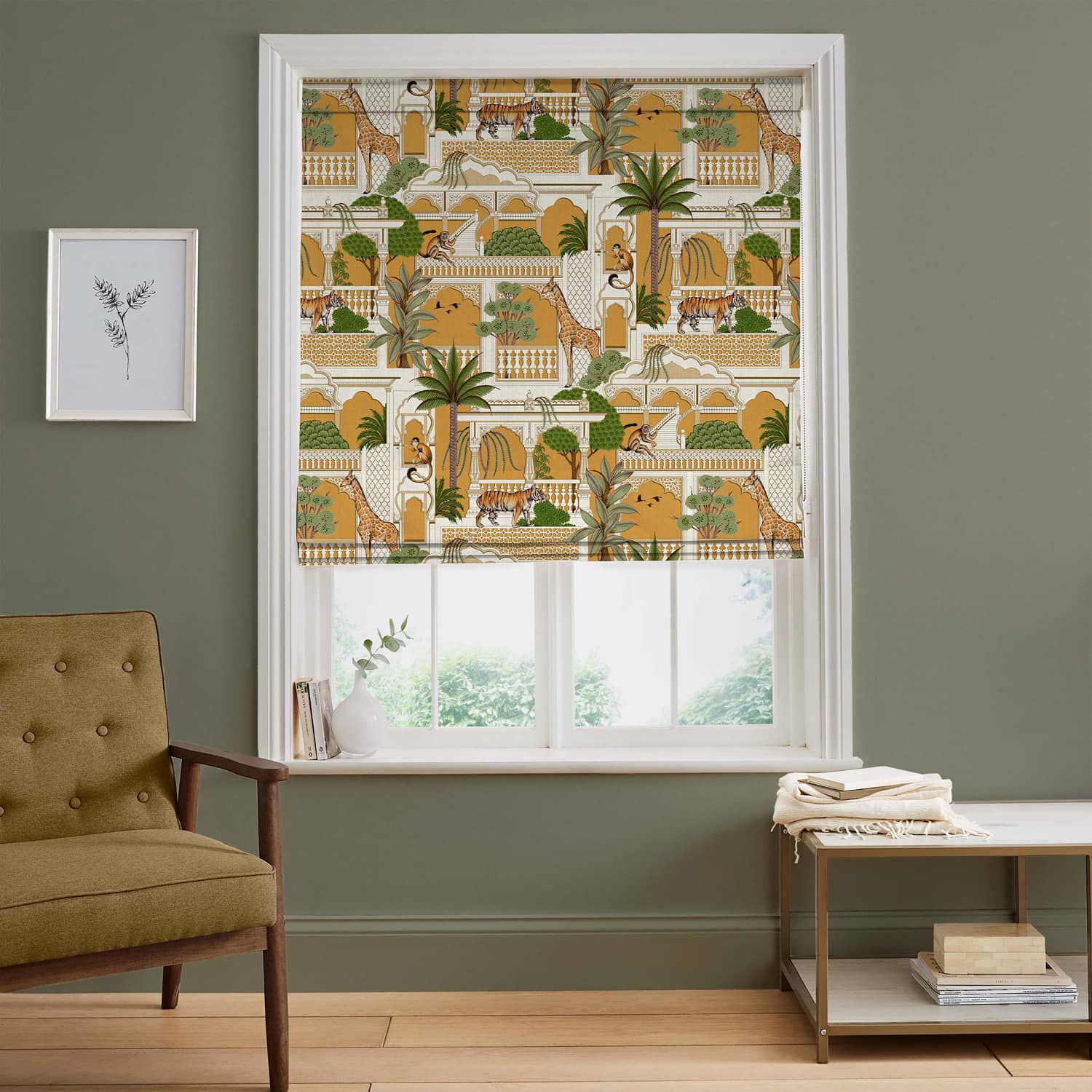 Animahal Turmeric Roman Blind