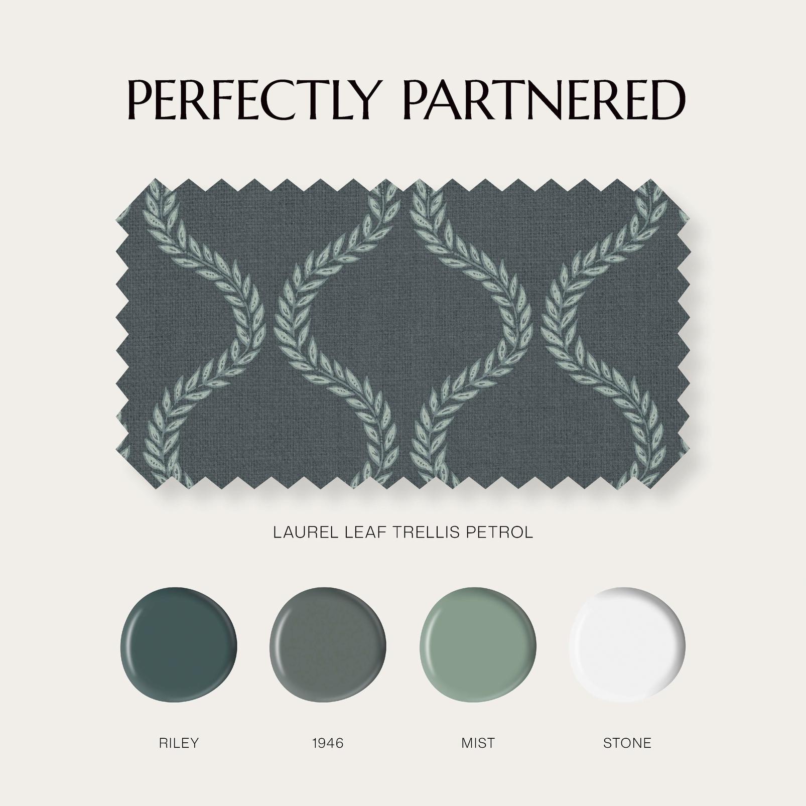 Laurel Leaf Trellis Petrol Roman Blind - 143669rom_COORDINATES_01.jpg