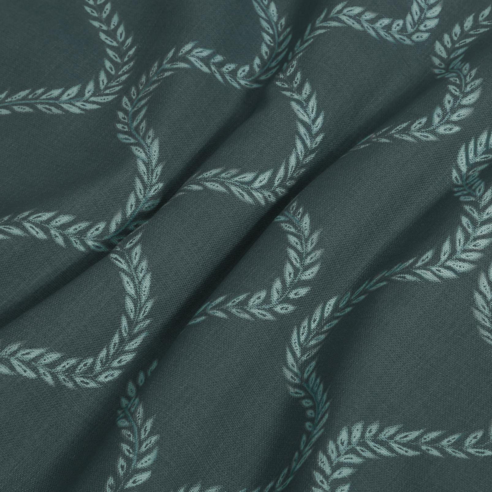 Laurel Leaf Trellis Petrol Curtain - 143669cur_FABRIC_01.jpg