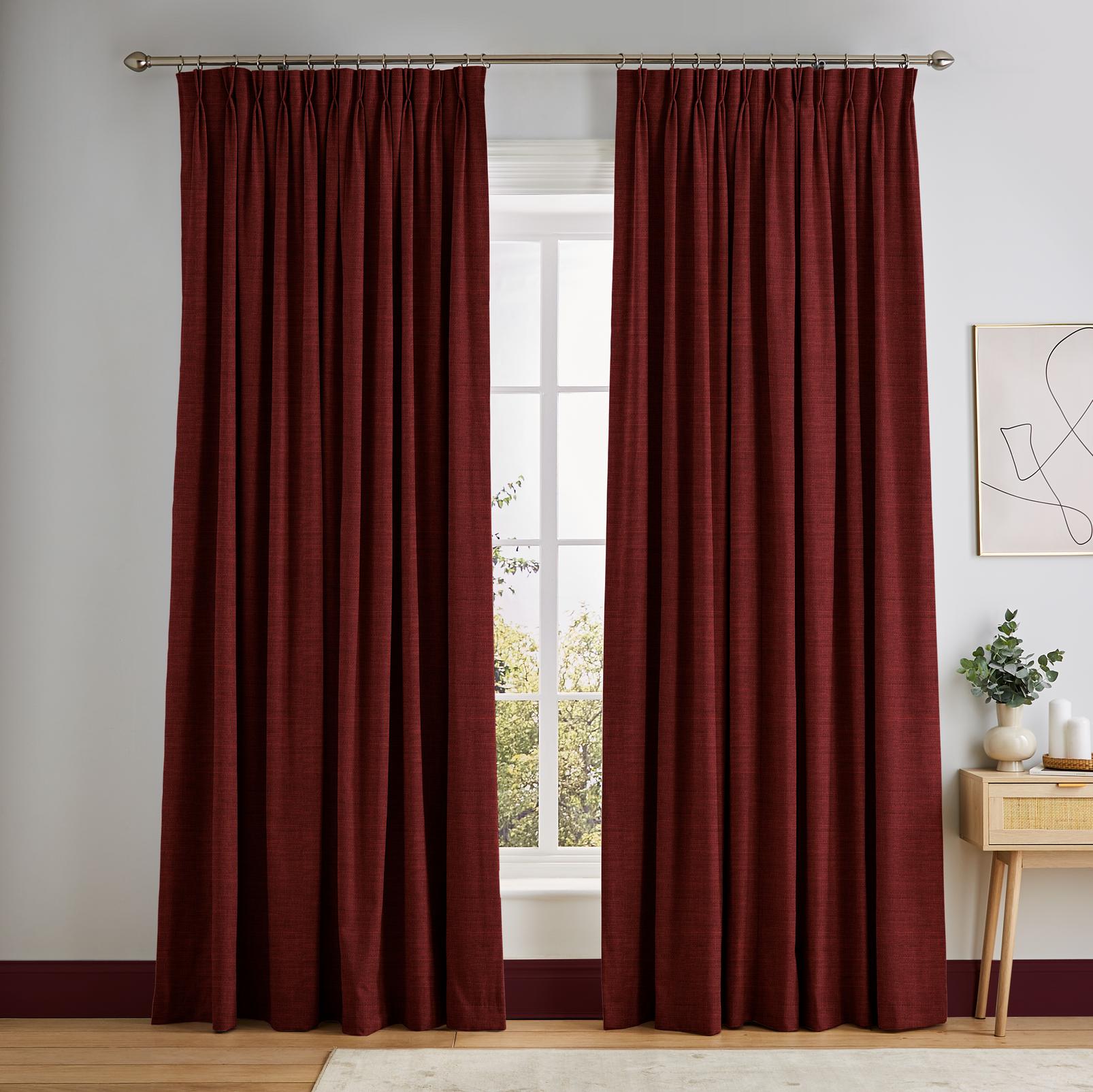 Wallace Ruby Curtains in a Roomset