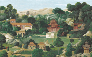Jade Pavilion Dusk Bespoke Mural