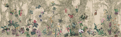 Whispering Tropics Willow Panoramic Bespoke Mural
