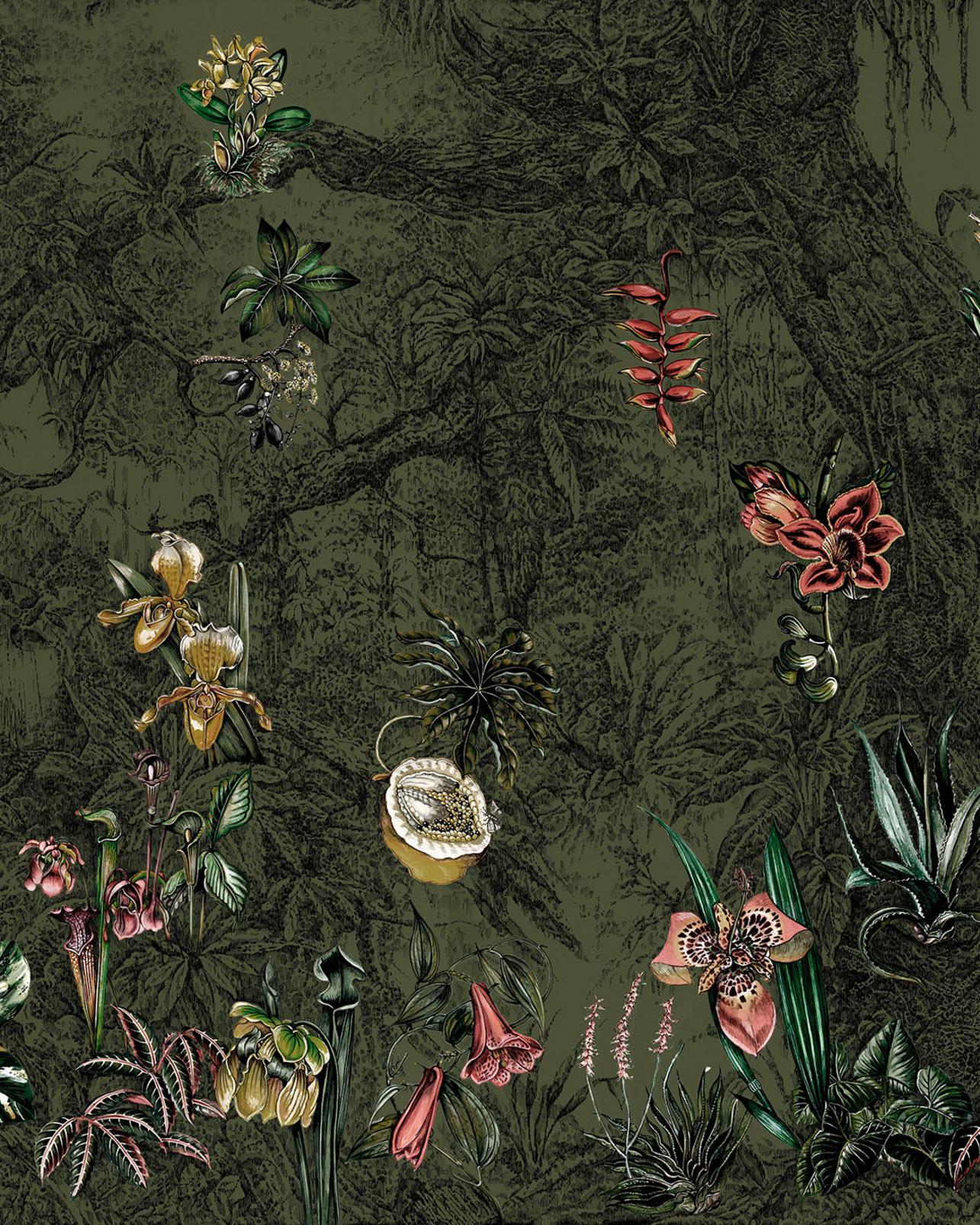 Whispering Tropics Forest Panoramic Bespoke Mural - 145819_TILE _01.jpg