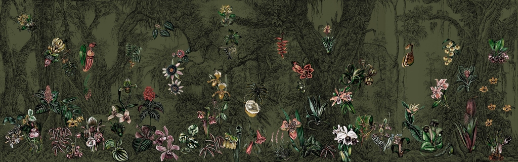 Whispering Tropics Forest Panoramic Bespoke Mural