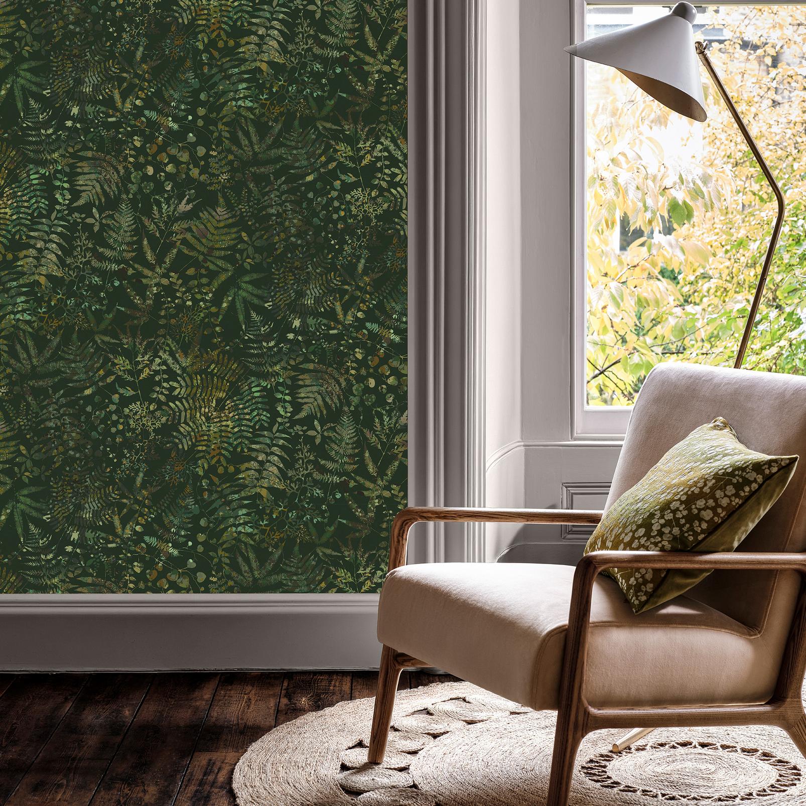 Clarissa Hulse Cloud Forest Evergreen Wallpaper - 147019_ROOMSET_CLOUD FOREST EVERGREEN_01.jpg