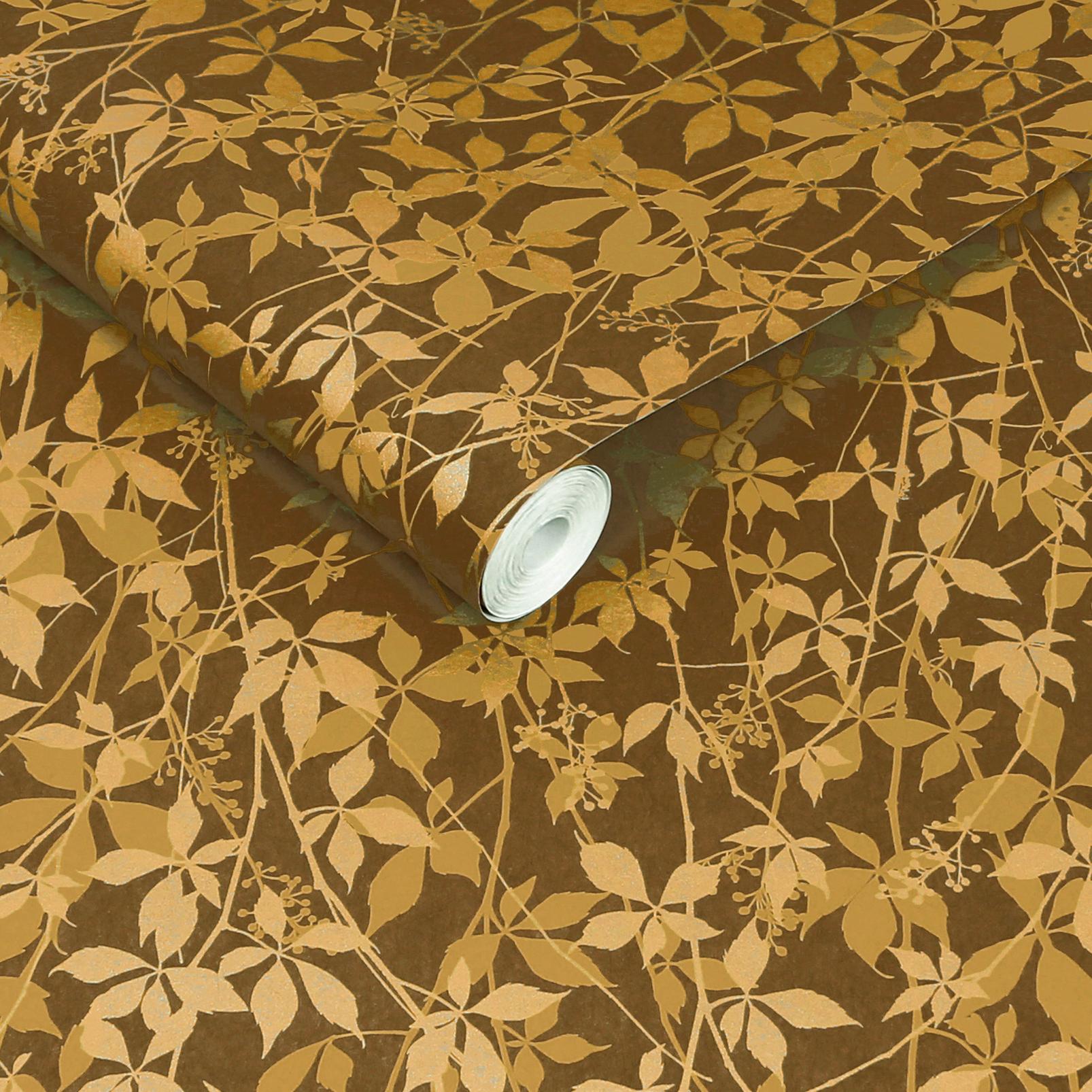 Clarissa Hulse Virginia Creeper Ochre & Gold Wallpaper - 147007_ROLLSHOT_VIRGINIA CREEPER_OCHRE & GOLD_01.jpg