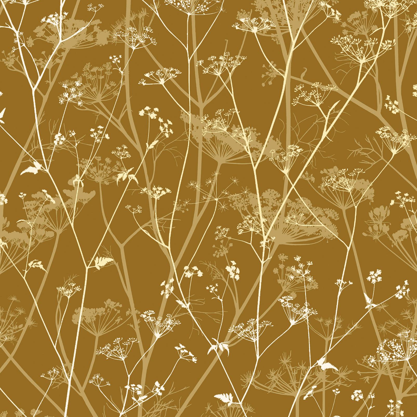 Clarissa Hulse Wild Chervil Mustard & Pewter Wallpaper - 147004_TILE_WILD CHERVIL_MUSTARD & PEWTER_01.jpg