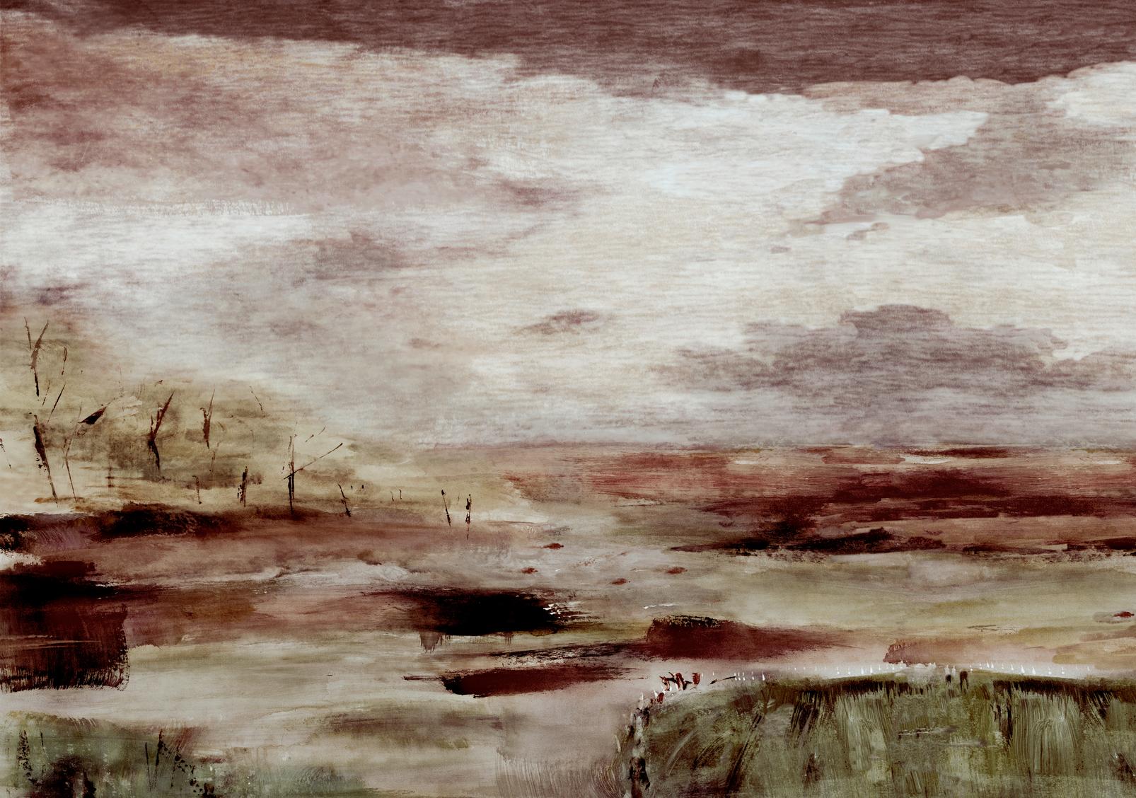 Painterly Scape Sunset Brown Wall Art - 149348_TILE_01.jpg