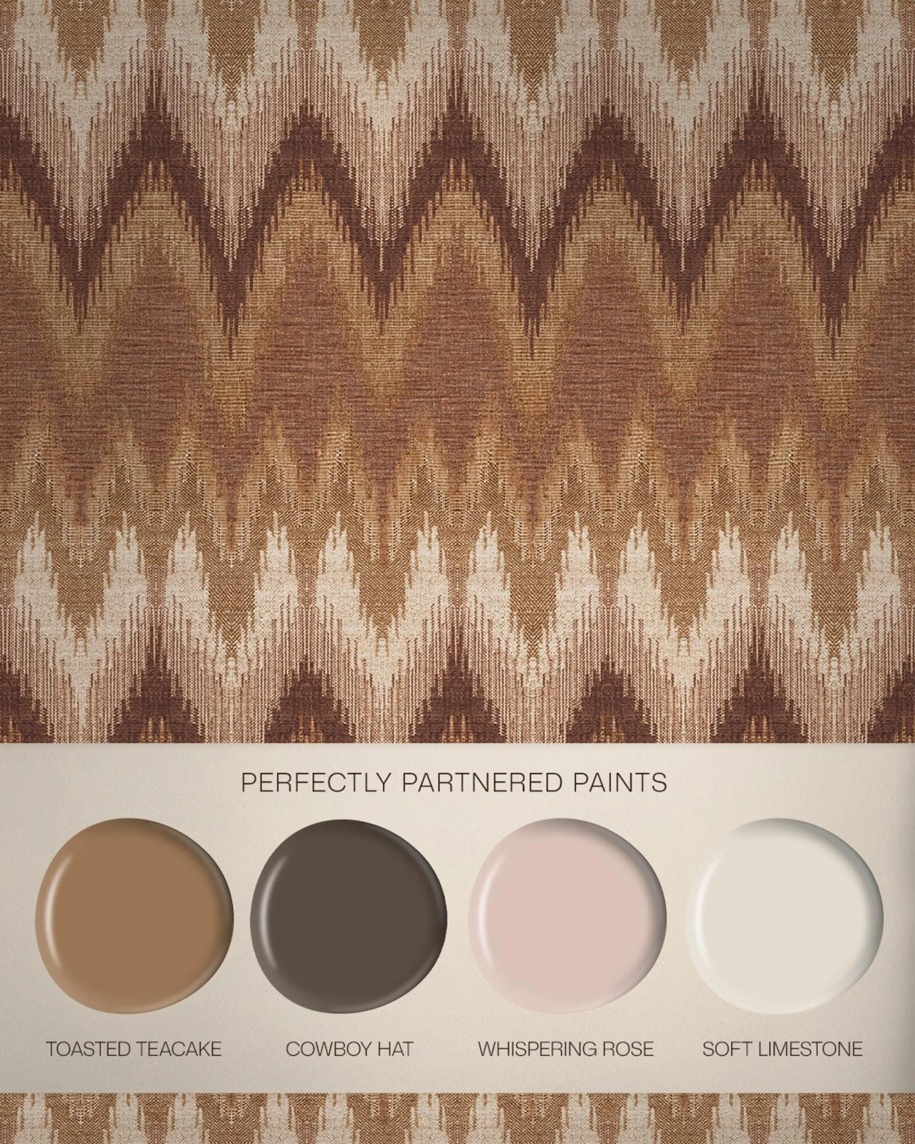 Zigzagare Terracotta Wallpaper - 146417_FLATLAY_ZIGZAGARE_TERRACOTTA_TOASTEDTEACAKE_COWBOYHAT_WHISPERINGANGEL_SOFTLIMESTONE.jpg