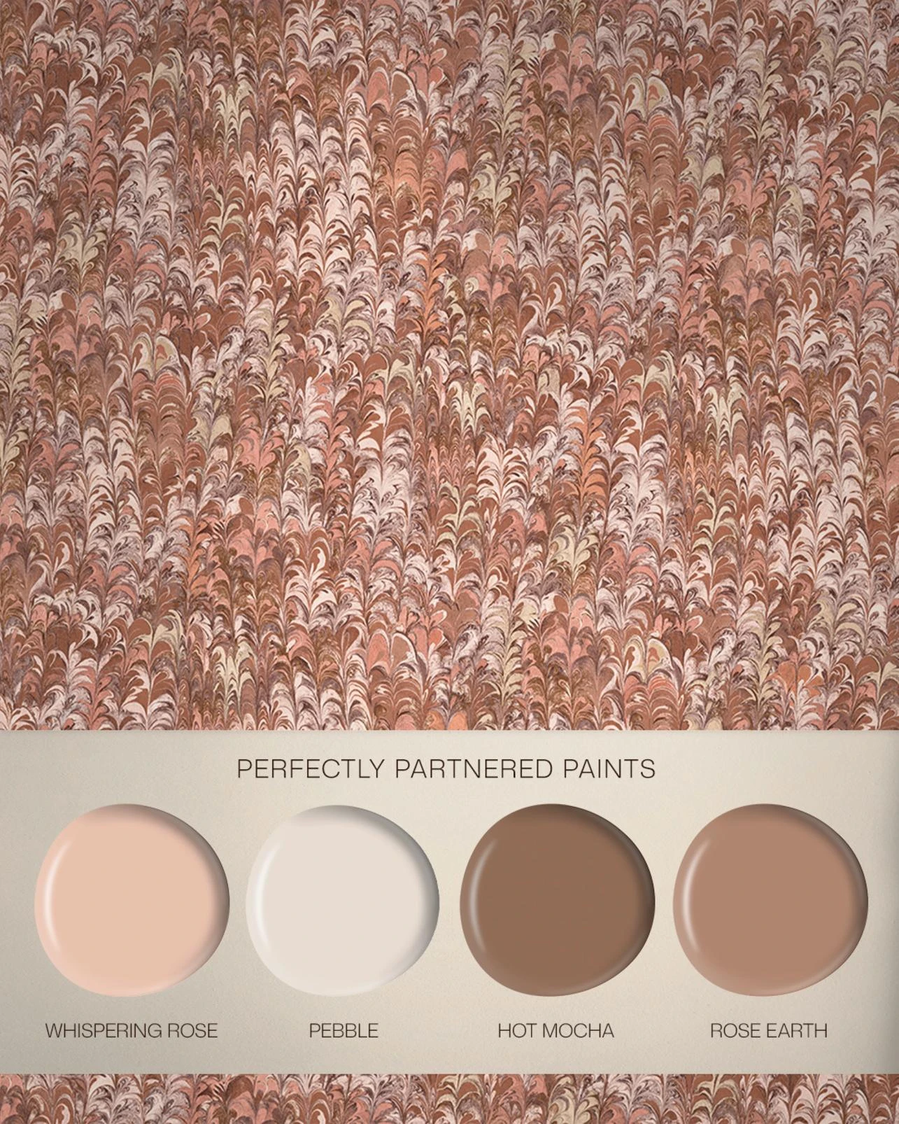 Marbré Pink Wallpaper - 146407_FLATLAY_MARBRE_PINK_WHISPERINGROSE_PEBBLE_HOTMOCHA_ROSEEARTH.jpg