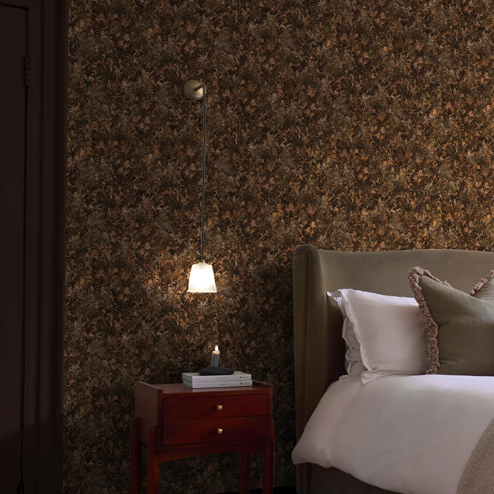 Marbré Chocolate Wallpaper - 146410_ROOMSET_MarbreChocolate_Hanami.jpg