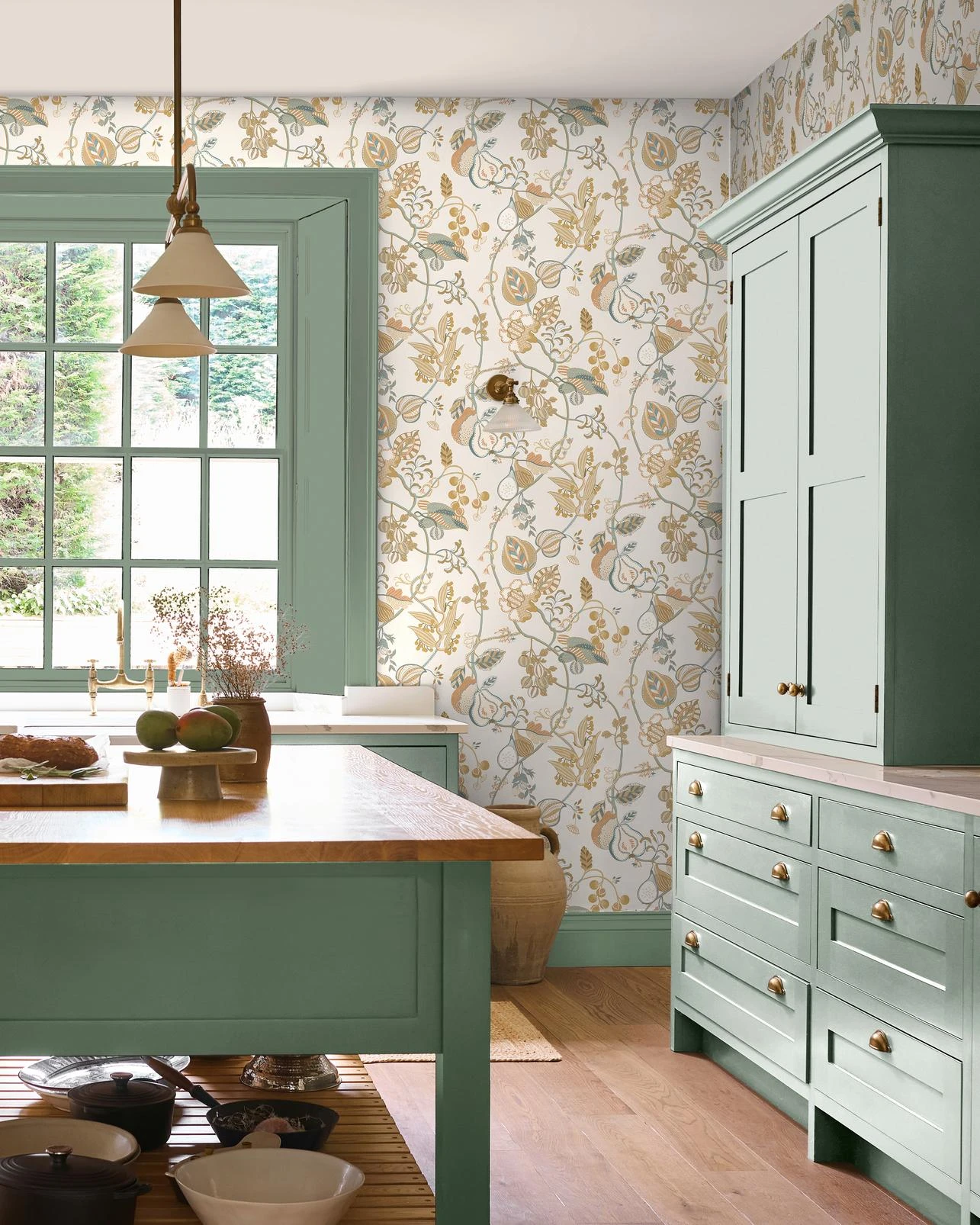 Orchard Tapestry Celeste Wallpaper - 146423_ROOMSET_OrchardTapestryCeleste_AccringtonRoad_Pebble.jpg