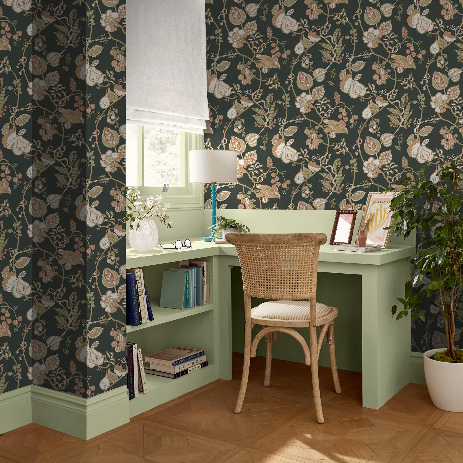 Orchard Tapestry Petrol Wallpaper - 146422_ROOMSET_OrchardTapestryPetrol_LittleGem_140151rom_AnqaSand.jpg