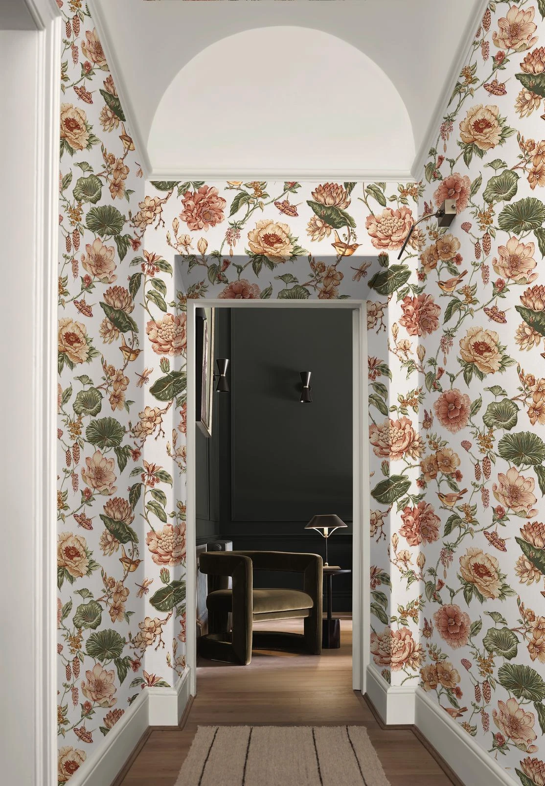 Roselle Grove Blush Wallpaper (Set of 2) - 146400_ROOMSET_RosellegGroveBlush_SuesJumper_SoftLimestone.jpg
