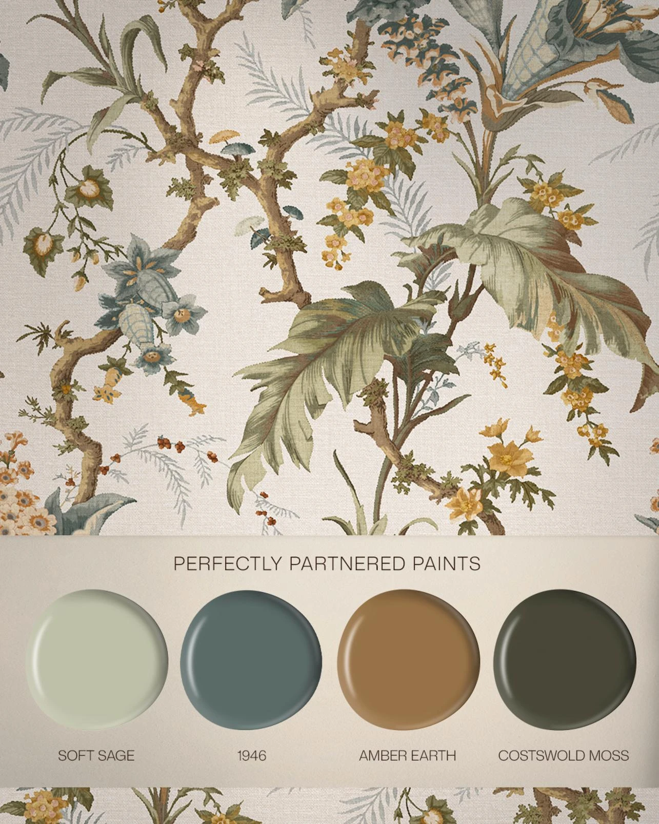 Arbour Press Celeste Wallpaper (Set of 2) - 146392_FLATLAY_ARBOURPRESS_CELESTE_SOFTSAGE_1946_AMBEREARTH_COSTSWOLDMOSS.jpg