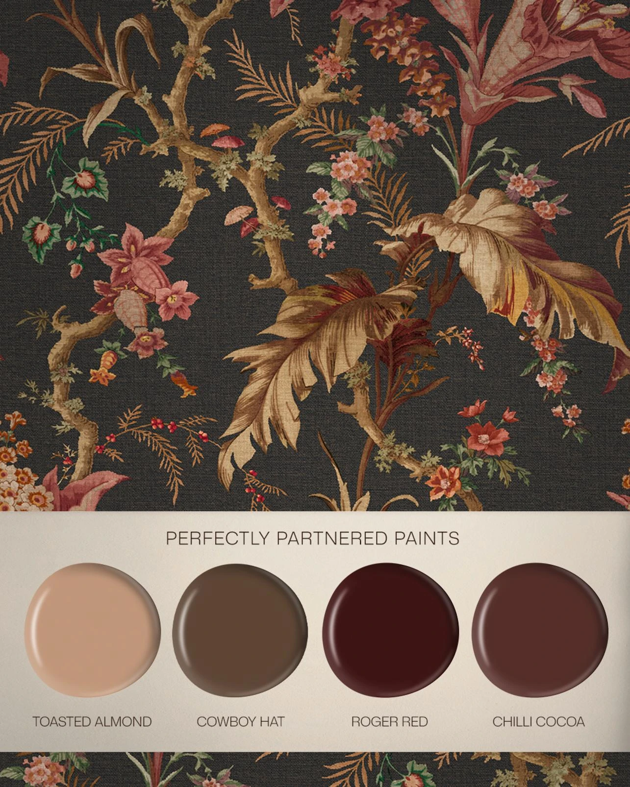 Arbour Press Earth Wallpaper (Set of 2) - 146395_FLATLAY_ARBOURPRESS_EARTH_TOASTEDALMOND_COWBOYHAT_ROGERRED_CHILLICOCOA.jpg