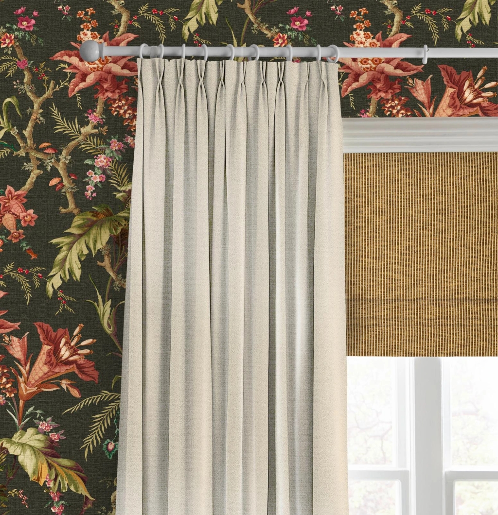 Ridge Loom Honey Roman Blind - 147887rom_CAMEO_Ridge_Loom_Honey_116171cur_Opulence_Cream_146393_Arbour_Press_Forest.jpg