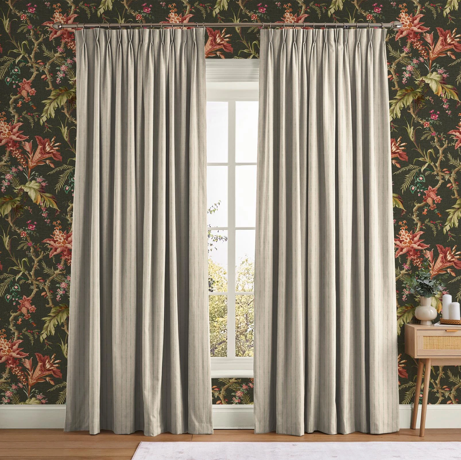 Meadow Stitch Eucalyptus Curtain - 147889cur_ROOMSET_Meadow_Stitch_Eucalyptus_146395_Arbour_Press_Earth_Soft Limestone.jpg