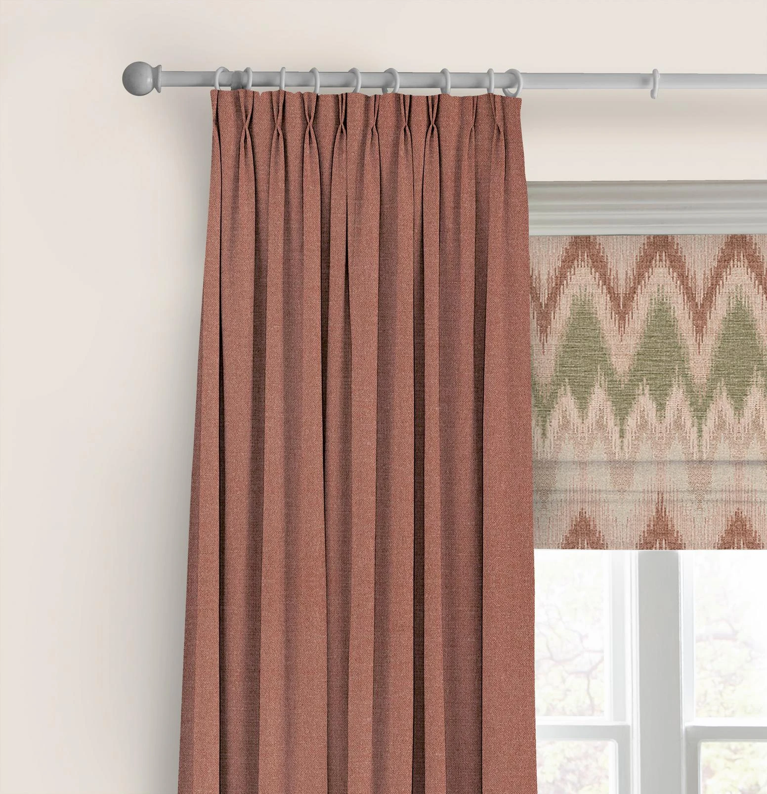 Ardyn Blush Curtain - 147894cur_CAMEO_Ardyn_Blush_Pebble_147041rom_Zigzagare Green.jpg