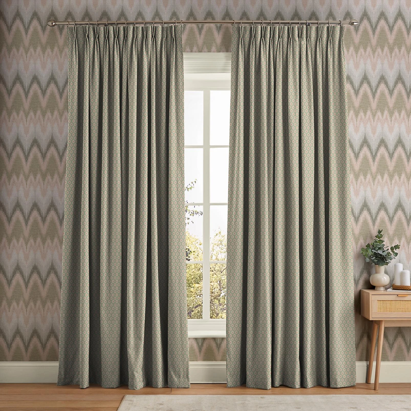 Dobby Sage Curtain - 147023cur_ROOMSET_DOBBY_SAGE_146415_ZIGZAGAREGREEN_NATURALCOTTON.jpg